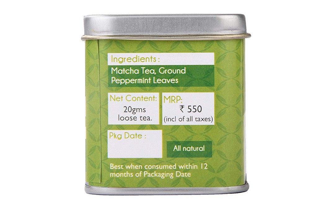 Gardner Street Peppermint Matcha Tea    Container  20 grams